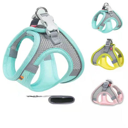 Reflective Harness Vest & Leash Set