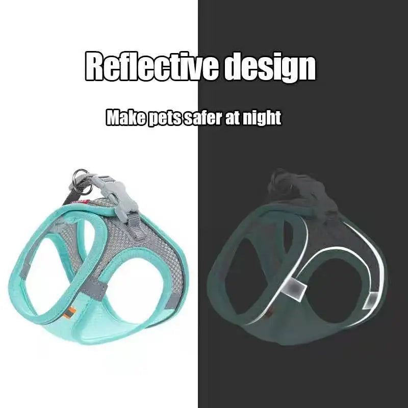 Reflective Harness Vest & Leash Set